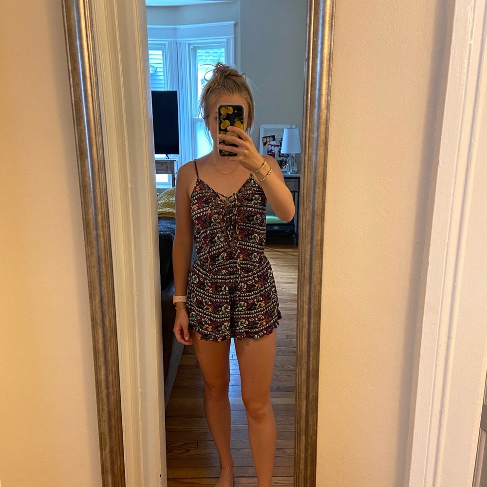 Embellished Bohemian Print AE romper